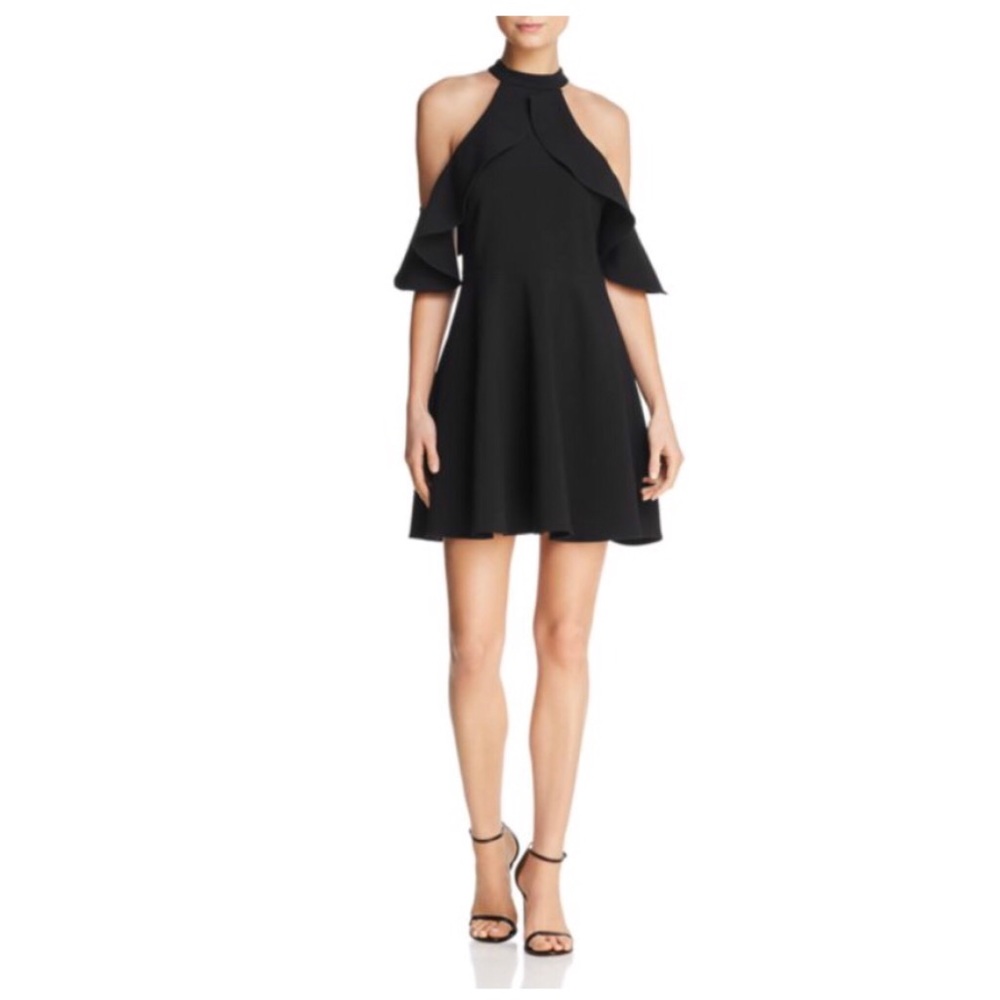 LIKELY Lavelle Ruffled Cold-Shoulder Dress NWT